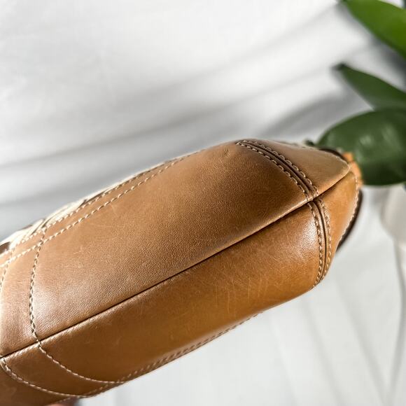 COACH 3574 Y2K VINTAGE Soho Shoulder Bag Double Buckle Tan Leather - Picture 9 of 11